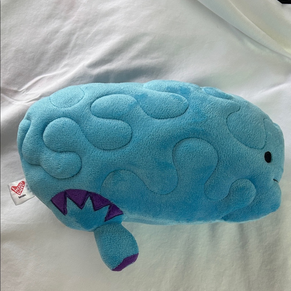I heart guts plush brain organ